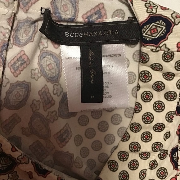 BCBG Maxazria tunic top sleeveless paisley print multicolor - Picture 6 of 8